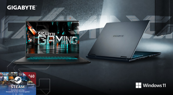 Gigabyte A16 - Nowy Świat Gier - Kup laptopa gigabyte i zgarnij nawet 60 Euro na Steam 12