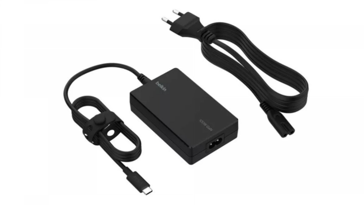 Ładowarka sieciowa Belkin USB-C GaN 100W do laptopa kabel 2,5m - INC016vfBK całość