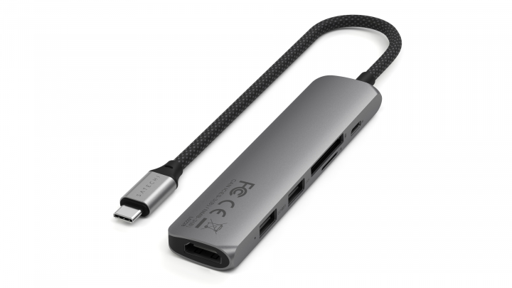 Adapter Satechi 6-in-1 USB-C Slim Multiport Adapter gwiezdna szarość- ST-P6SM 3