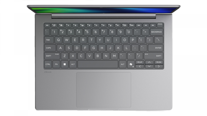 Mobilna stacja robocza HP ZBook 8 G2i 14 W11Pro copilot+ PC srebrny klawiatura