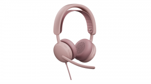 Słuchawki przewodowe Logitech Zone Wired 2 MS Teams różowe - 981-001616