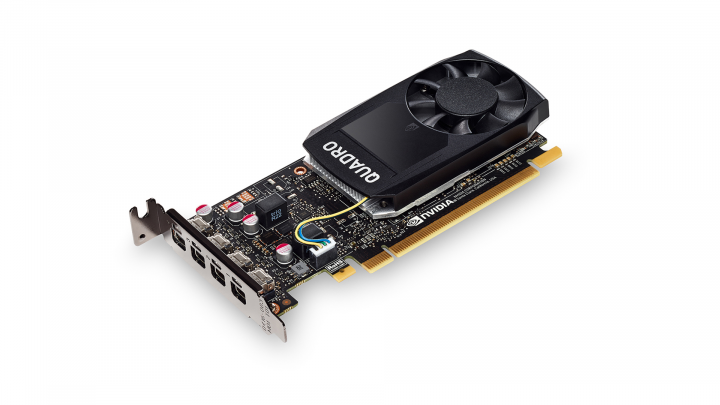 Karta graficzna HP 1ME01AA NVIDIA Quadro P1000 4GB - widok frontu lewej strony