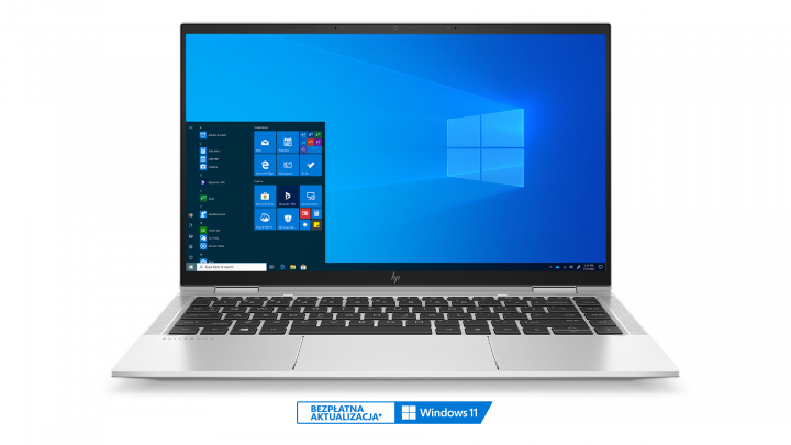 Laptop HP EliteBook x360 1040 G7 srebrny widok frontu