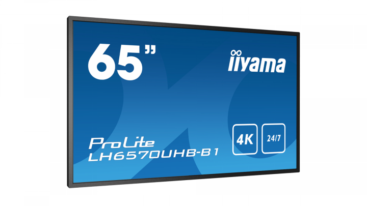 Monitor IIYAMA ProLite LH6570UHB-B1 - widok frontu lewej strony