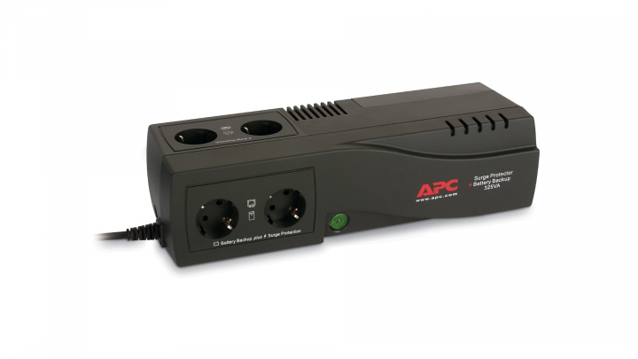 UPS APC BE325-GR 325VA - widok frontu lewej strony
