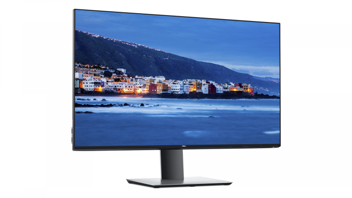 Monitor Dell U3219Q 210-AQUO srebrny - widok frontu lewej strony