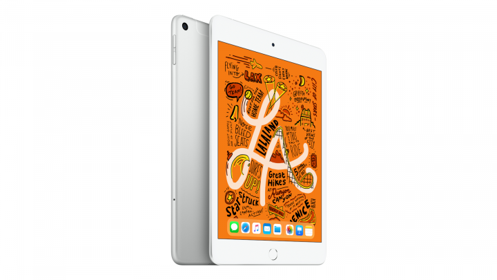 Tablet iPad mini LTE srebrny - przód i tył