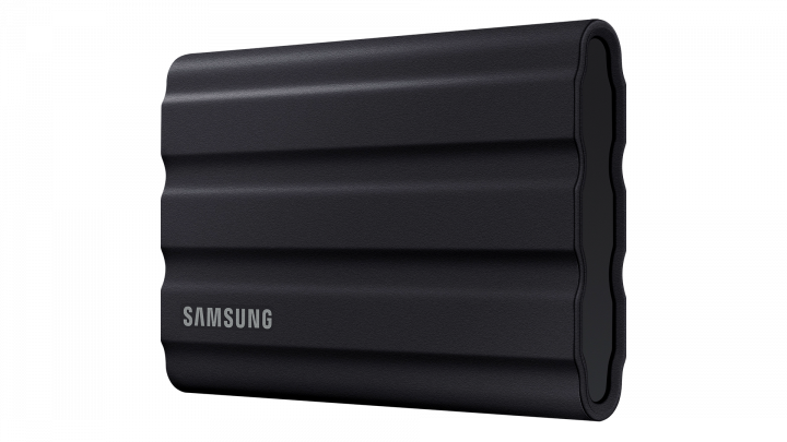 Samsung T7 Shield 1000GB USB 3.2 IP65 Czarny - MU-PE1T0S/EU - widok frontu prawej strony