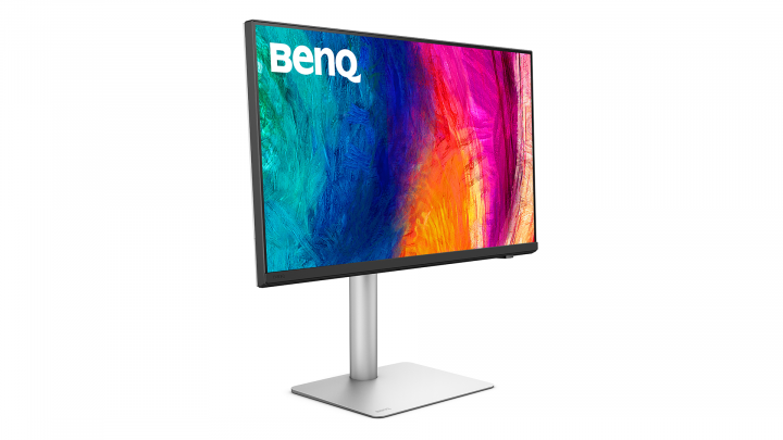 Monitor BenQ PD2730S 9H.LN7LA.TBE 27" 5K UHD+ IPS USB-C Dock 90W - widok frontu lewej strony