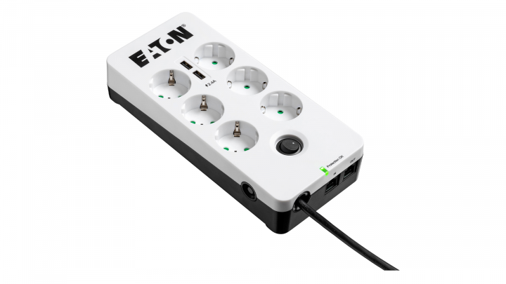 Listwa antyprzepięciowa Eaton 6xSchuko Tel@ 2xUSB 1,5m PB6TUD