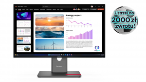 Monitor Lenovo ThinkVision P24Q-40 64B2GAT1EU 23.8" QHD IPS 120Hz HDMI DP USB Daisy Chain 