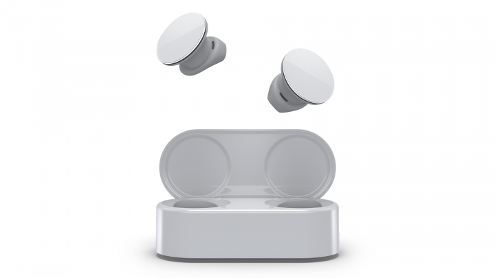 Słuchawki z mikrofonem Microsoft Surface Earbuds 3BW-00010 lodowa biel - widok frontu