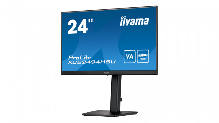 Monitor IIYAMA ProLite XUB2494HSU-B2 - widok frontu prawej strony