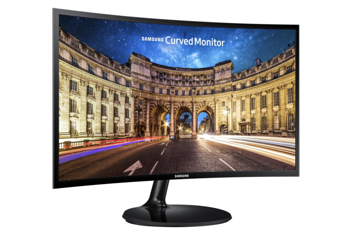 Monitor Samsung C27F390FHU LC27F390FHUXEN - widok frontu lewej strony