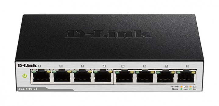 Switch D-Link - DGS-1100-08P - widok frontu