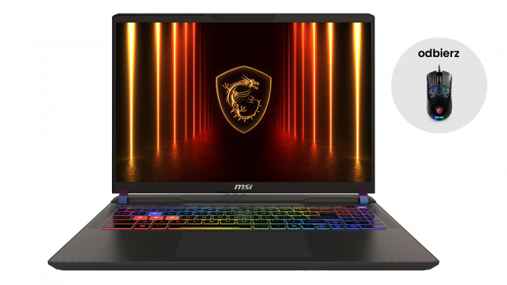 Laptop MSI Vector 16 HX AI A2XWX - mysz