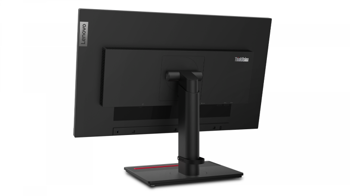 ThinkVision T24h-20 czarny - widok z tyłu lewej strony