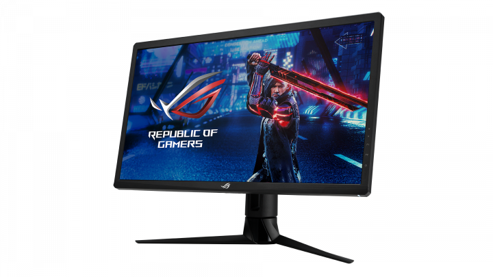 Monitor Asus ROG Strix XG27UQR - widok frontu prawej strony