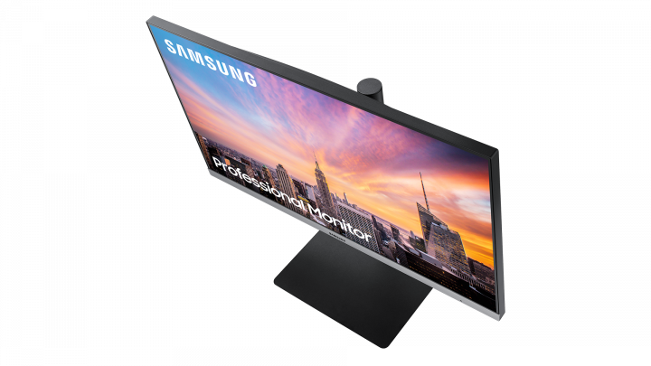 Monitor Samsung LS24R650FDUXEN czarny - widok frontu z góry