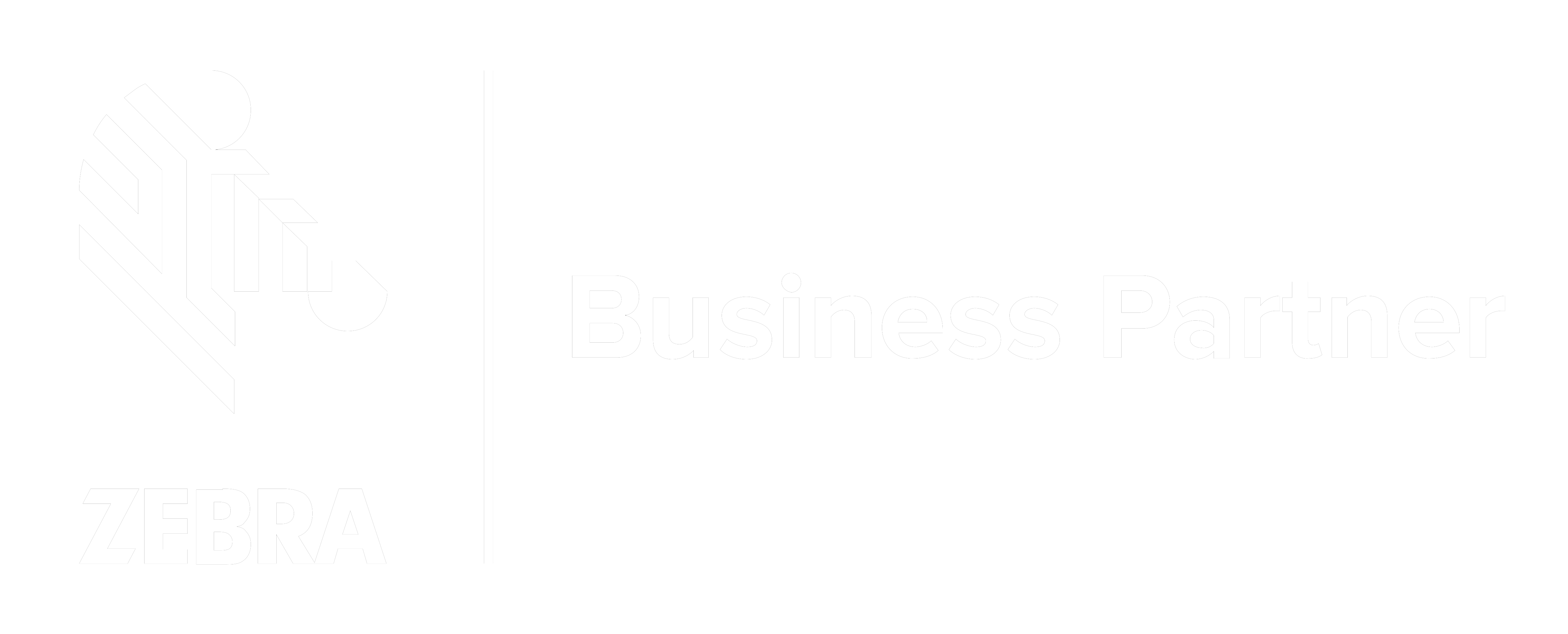 Logotyp Partnerski Zebra Biały