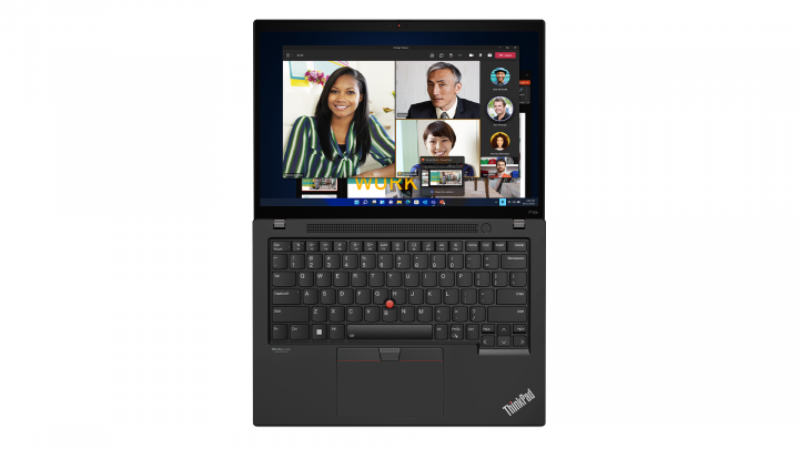Mobilna stacja robocza Lenovo ThinkPad P14s Gen 3 (Intel) czarny - widok z góry