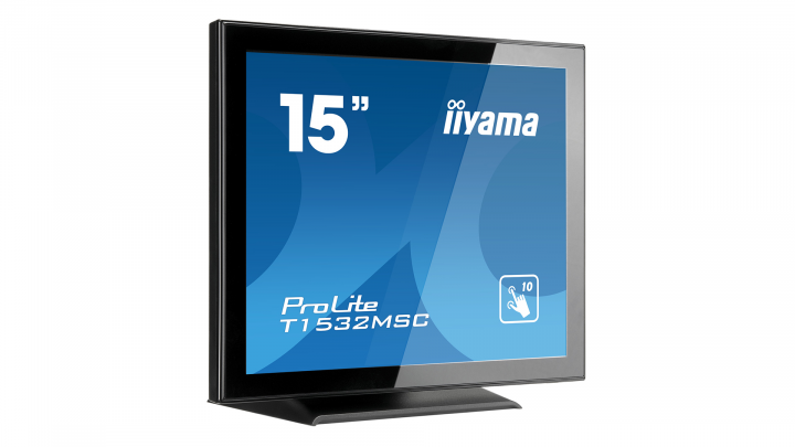 Monitor z dotykowym ekranem IIYAMA ProLite T1532MSC-B5X - widok frontu lewej strony