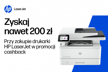 Zyskaj nawet 200 zł - Przy zakupie drukarki HP LaserJet w promocji cashback 5