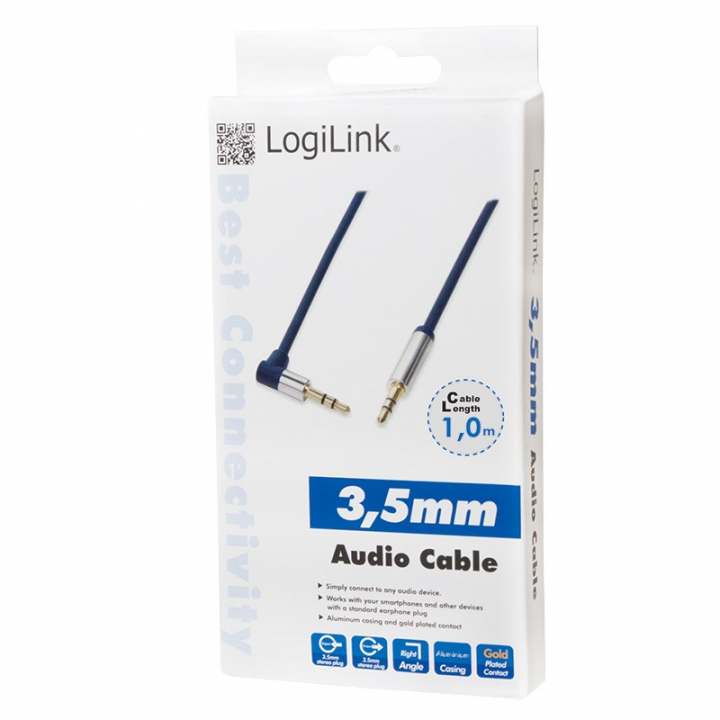 Kabel audio LogiLink 3,5mm minijack M M 1m CA11100 - widok opakowania