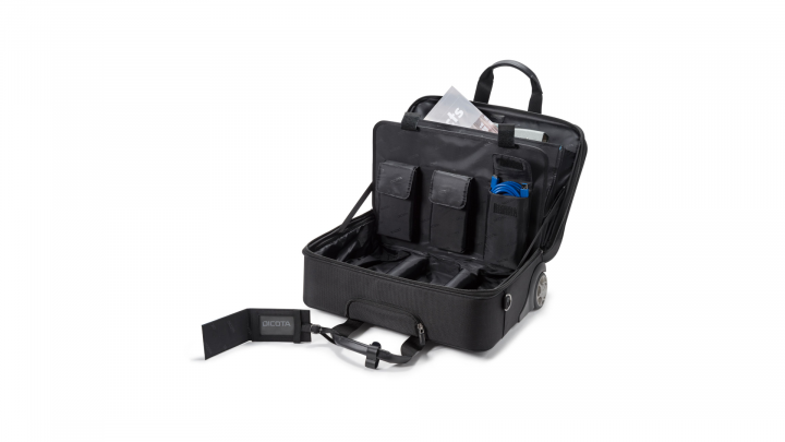 Walizka do laptopa DICOTA Top Traveller Roller PRO D30848 156 czarna - otwarta2