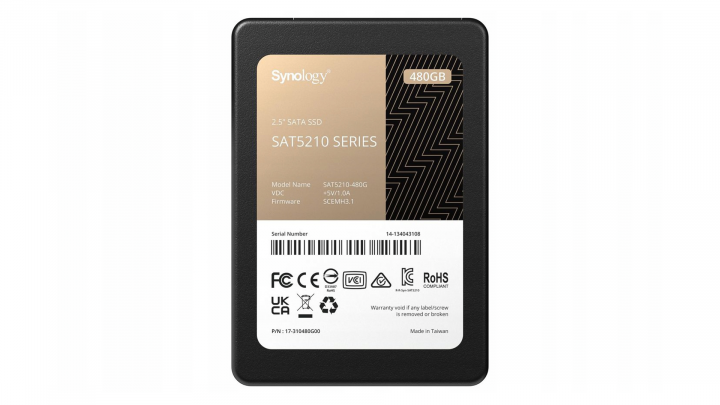 Dysk SSD Synology 480GB SAT5210-480G - widok frontu