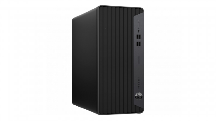 Komputer HP ProDesk 400 G7 Tower widok frontu lewej strony