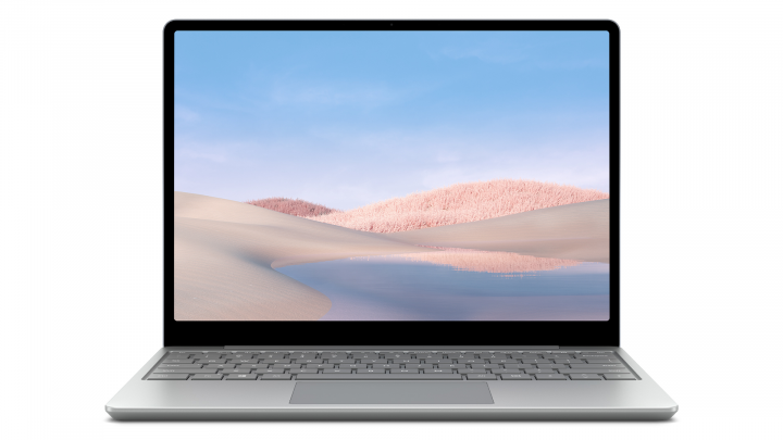 Microsoft Surface Laptop GO platynowy - widok frontu