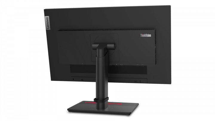 Monitor Lenovo ThinkVision T27q-20 czarny - widok z tyłu prawej strony