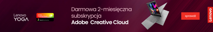 Adobe Creative Cloud dostępna w laptopach Lenovo Yoga 9. gen banner kategori