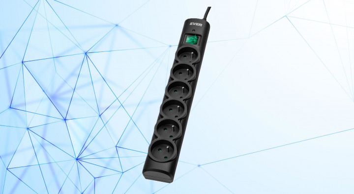 Listwa antyprzepięciowa EVER Optima 3m TLZ08-OPT0300000 front