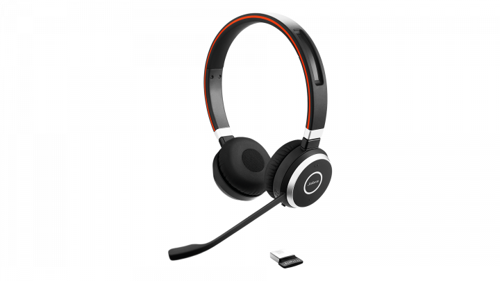 Słuchawki bezprzewodowe Jabra Evolve 65 Stereo Stand Black - widok frontu prawej strony