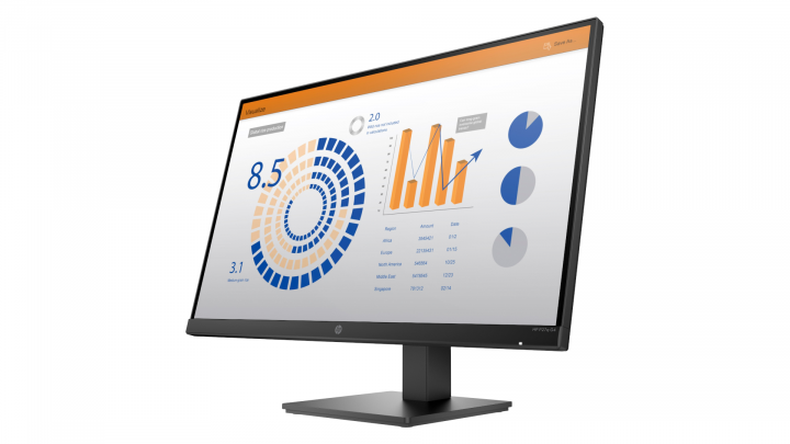 Monitor HP P27q G4 - widok frontu prawej strony
