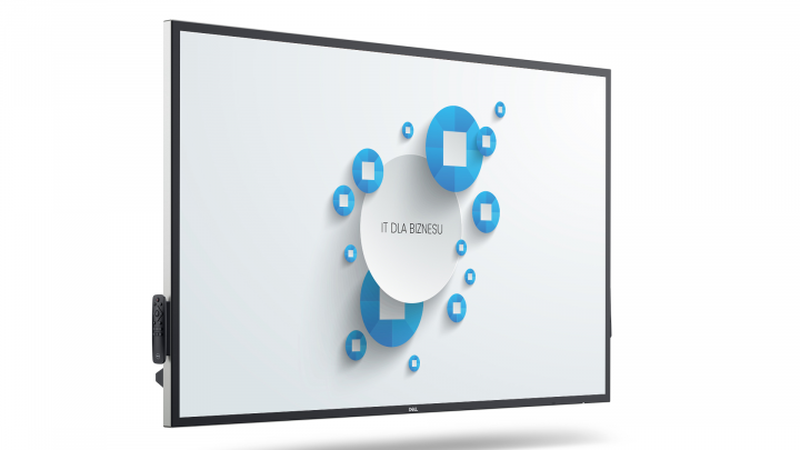 Monitor Dell Interactive Touch Monitor C6522QT czarny-przód prawa strona