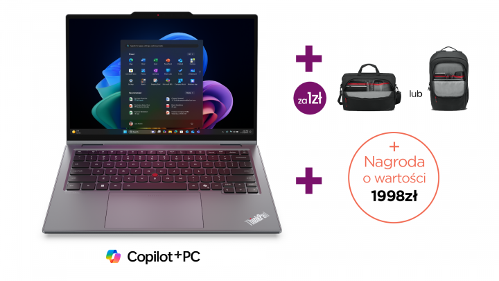 Laptop Lenovo ThinkPad X1 2-in-1 Gen 11 W11Pro copilot+PC szary PROMO 2K Zestaw