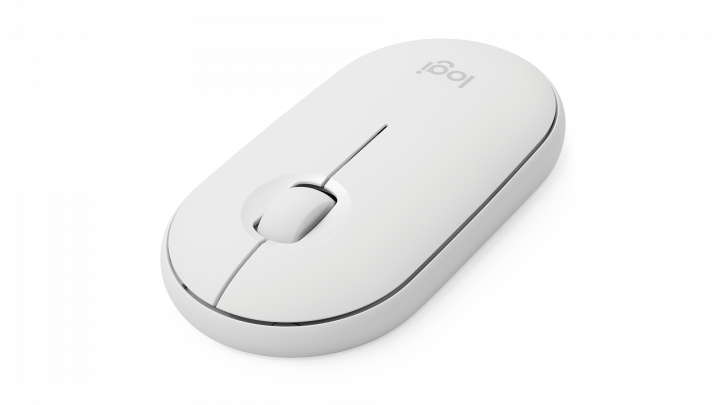 Logitech M350 biała 910-005716 - widok frontu prawej strony