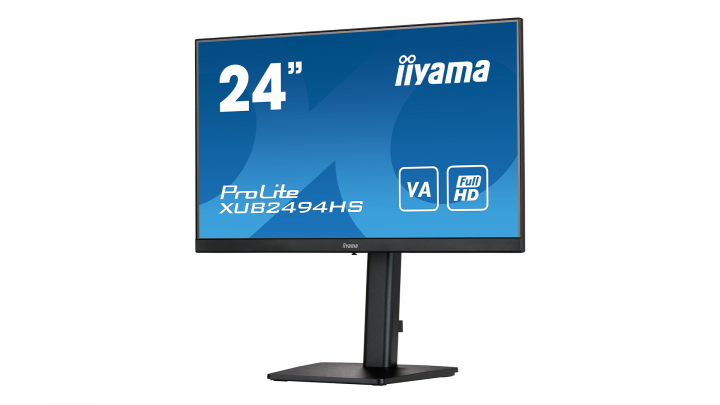 Monitor IIYAMA ProLite XUB2494HS-B2 - widok frontu prawej strony