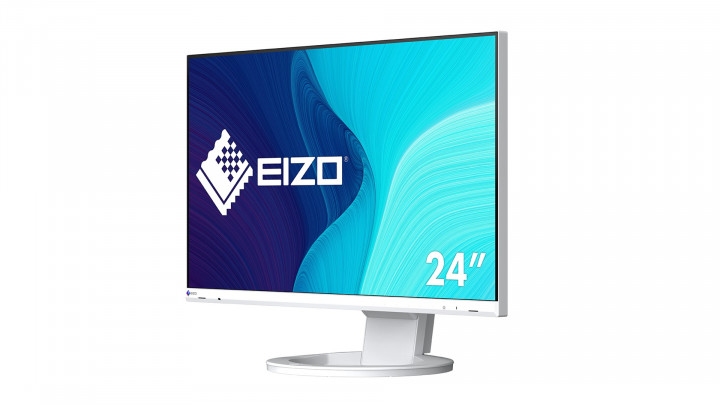 Monitor EIZO FlexScan EV2480 biały - widok frontu prawej strony