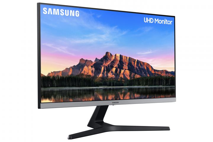 Monitor Samsung LU28R550 czarny - widok frontu lewej strony