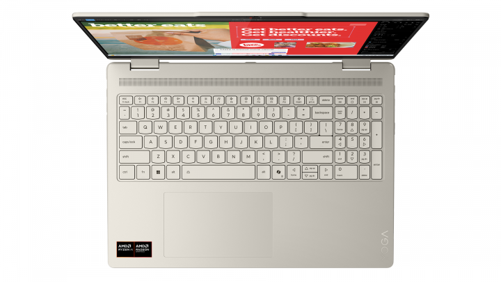 Laptop 2w1 Lenovo Yoga 7 16AKP10 Touch W11H (BK keyb) Seashell 7