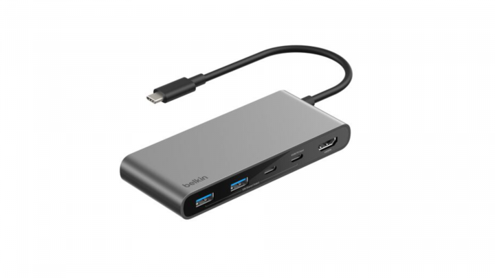 Hub Belkin 7w1 szary front