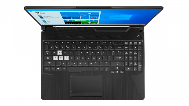 TUF Gaming F15 FX506HC Eclipse Gray W10H-przód widok z góry