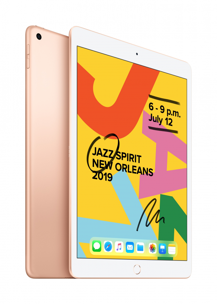 Tablet Apple iPad 10.2 złoty - widok frontu obudowy v2