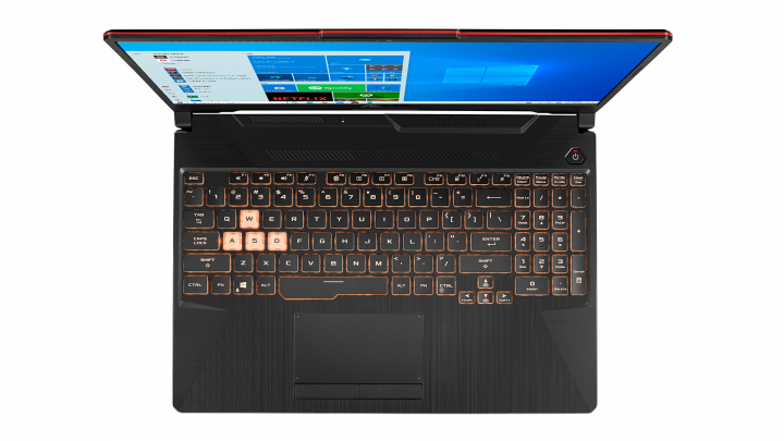 Laptop Asus TUF Gaming F15 FX506LI W10H-widok klawiatury