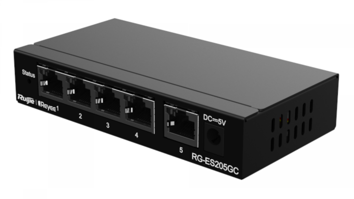 Switch Ruijie Reyee RG-ES205GC 5-port GE Ext PSU 4