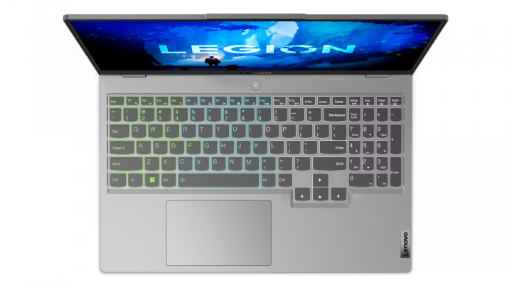 Legion 5 15IAH7H Cloud Grey - widok klawiatury